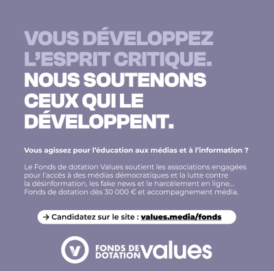 Education aux médias : le fonds Values lance son premier appel à projets